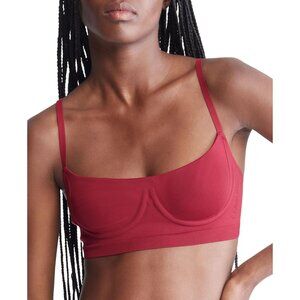 NWT Calvin Klein Womens Perfectly Fit Full Figure Bra QF6609 Red Carpet XS